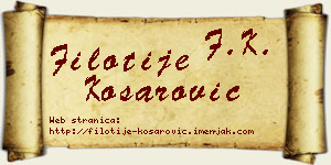 Filotije Košarović vizit kartica